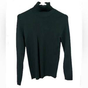 Ladies Large Ralph Lauren Long Sleeve Turtleneck Sweater Deep Green